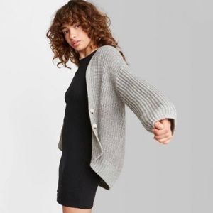 Wild Fable Grey Oversized Knit Sweater Size Large